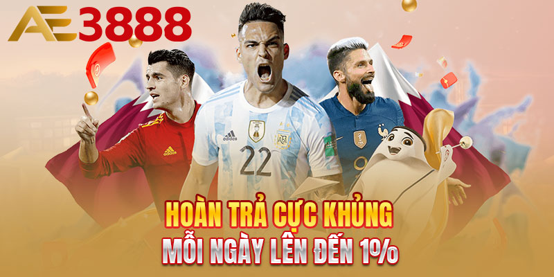 Hoàn trả cực khủng mỗi ngày lên đến 1%