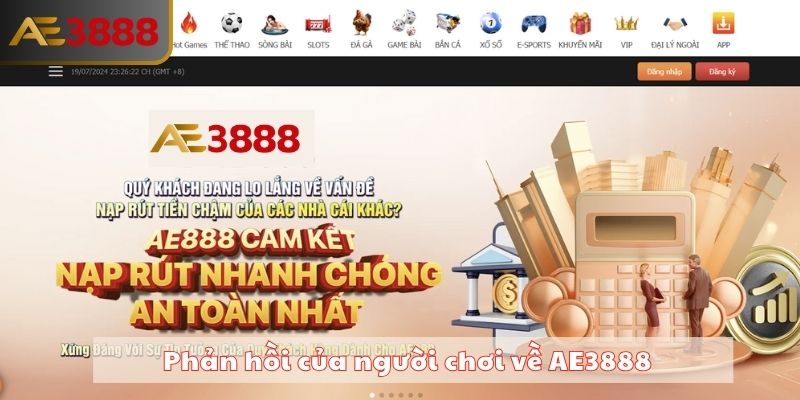 Phản hồi của người chơi về website AE3888