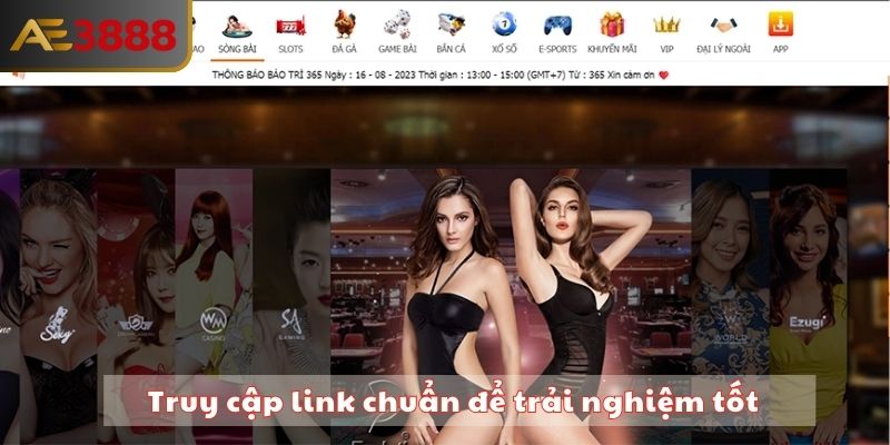 Truy cập link chuẩn để trải nghiệm nhà cái hàng đầu AE3888